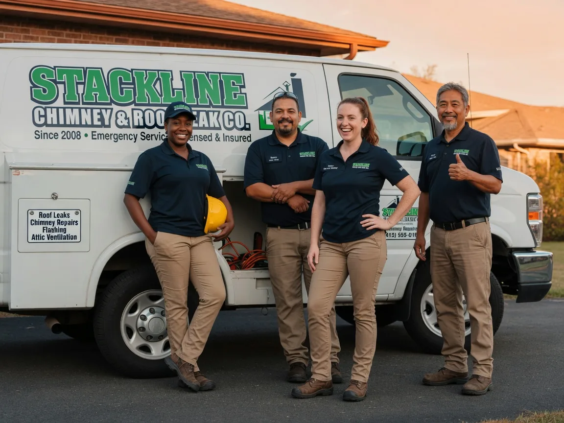 Chimney flashing repair company in Oak Ridge, LA